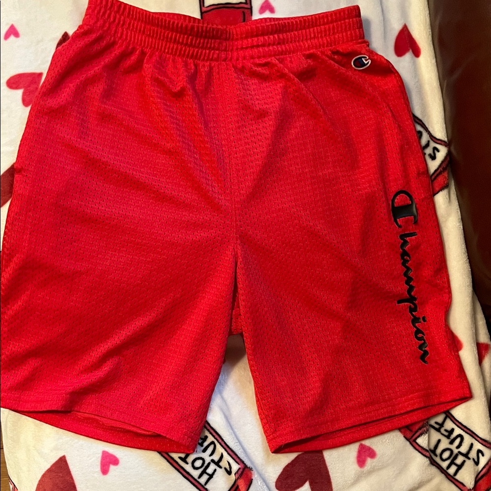Champion Vibrant Red Athletic Shorts